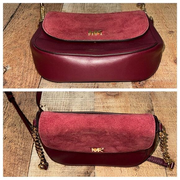 MICHAEL KORS
Leather and Suede Saddle Bag- Oxblood/Maroon - Picture 4 of 13